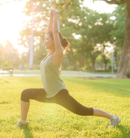 young woman doing yoga