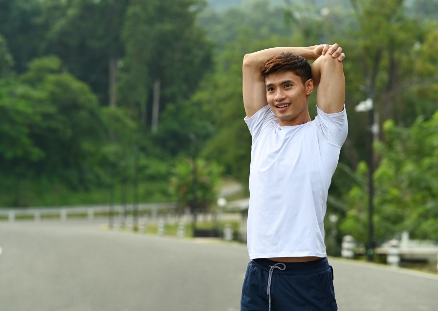 young man running